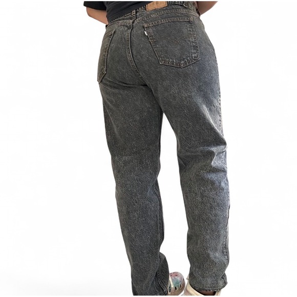 Vintage 80's Levi's Gray Acid Wash Faded Denim Jeans Silver Tab Women's 30x29 - Picture 2 of 11